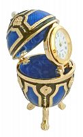 Faberge Style Small Egg ''Ten Eagles'' with clock