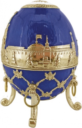 Faberge Style Egg Jewellery Trinket Box ''Moscow'' with crown photo 2