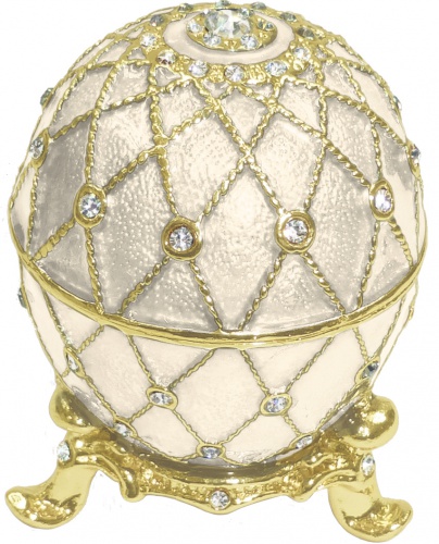 Faberge Style Egg Jewellery Box ''Grid'' with watch photo 2