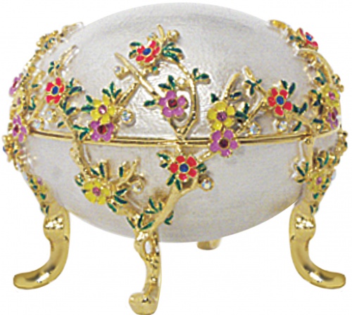 Faberge Style Egg Jewellery Trinket Box ''Spring'' photo 2