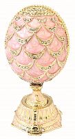 Faberge Pinecone egg box with a surprise on a stand