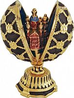 Faberge Style Small Egg Jewellery Trinket Box ''The Savior on Spilled Blood'' lattice pattern
