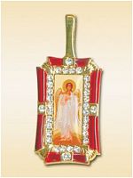 Small Orthodox Icon Pendant ''Guardian angel''