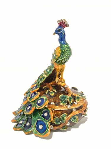 "Peacock on a branch" Casket photo 2