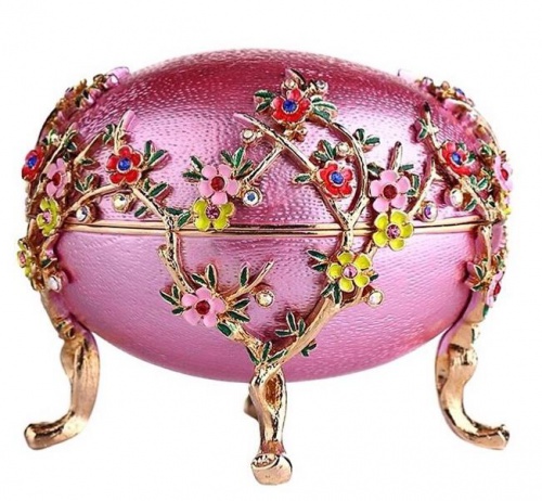 Faberge Style Egg Jewellery Trinket Box ''Spring''