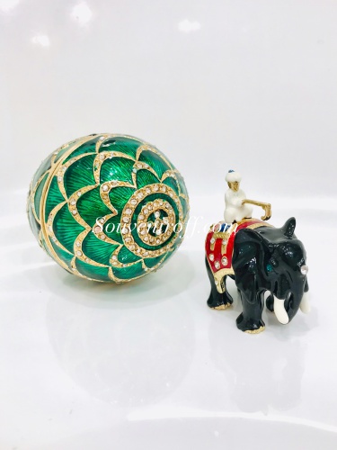 Faberge Pinecone Egg Box with elephant photo 7