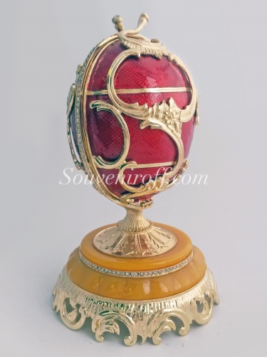 Big Faberge Style  Egg Jewellery Trinket Box "Spring flowers" photo 6