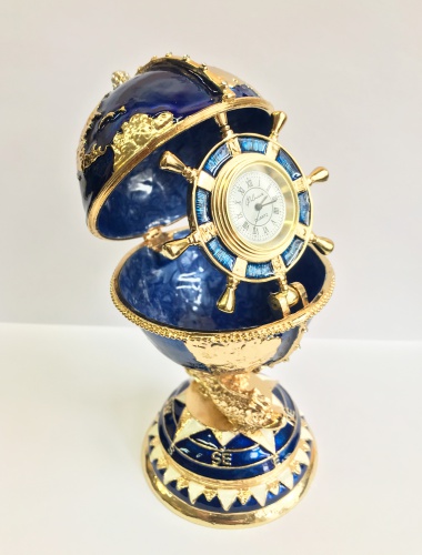 Faberge Style Medium Jewellery Trinket Box ''Globe'' photo 5
