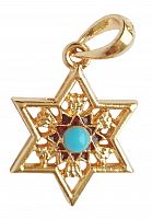 Star of David blue pendant