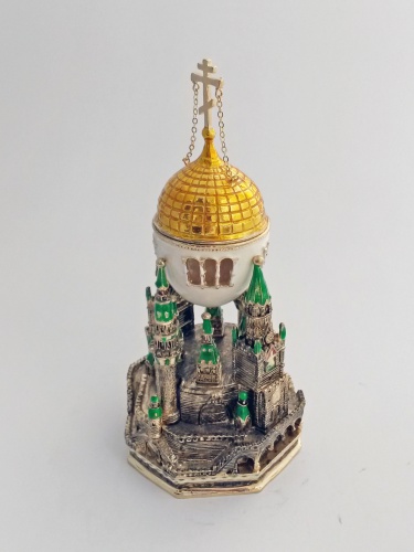 Faberge Style Egg Jewellery Trinket Box "Assumption Cathedral" musical photo 3