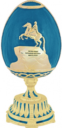 Faberge Style Egg Jewellery Trinket Box ''Bronze Horseman'' photo 4
