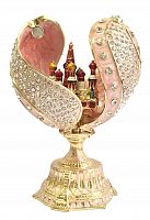 Faberge Twisted Egg Box with Rhinestones "St. Basil's Cathedral"