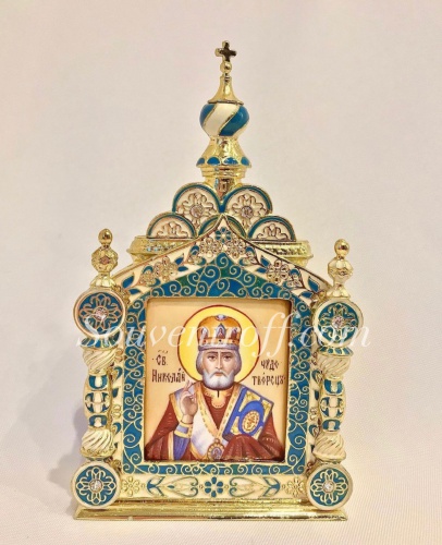 Orthodox Kyot with the icon of Finift photo 2