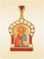 The Orthodox Icon Pendant ""Christ Pantocrator"