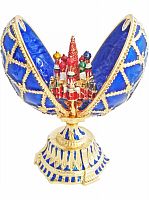 Easter Faberge Style Egg Jewellery Trinket Box ''Saint Basil's Cathedral'' with  coat of arms