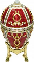 Faberge Style Medium Egg Jewellery Trinket Box "Rosebud" with music