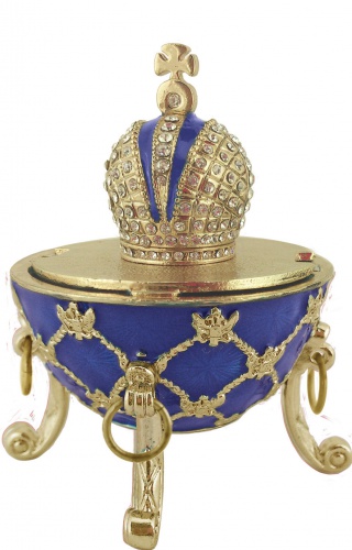 Faberge Style Egg Jewellery Trinket Box ''Moscow'' with crown photo 3